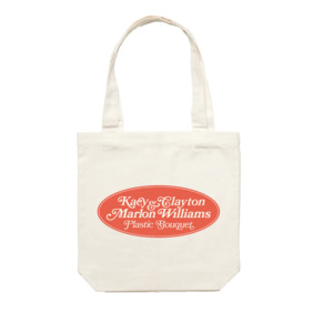 Kacy & Clayton and Marlon Williams - 'Plastic Bouquet' Cream Tote Bag