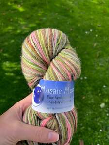 8 Ply Dk: Mosaic Moon Organic DK Set - 113g x New Beginnings and 56g x green trim - Re-loved