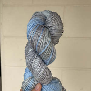 Hand-dyed 10ply - grey and blue - Re-loved