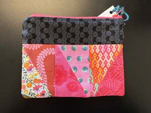 Nothing New Zip Pouch - Black Hexagon