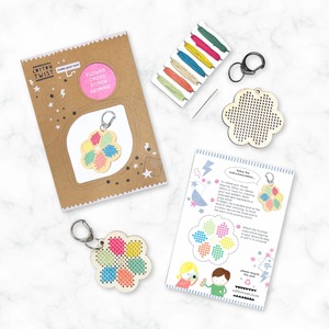 Stationery And Fun Stuff: Cotton Twist - Make Your Own Flower Cross Stitch Keyring