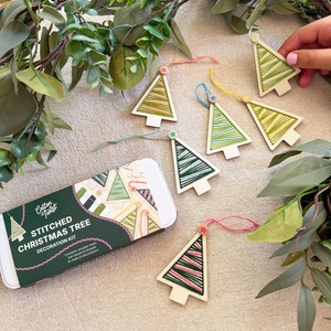 Cotton Twist: Stitched Christmas Tree Decoration Kit
