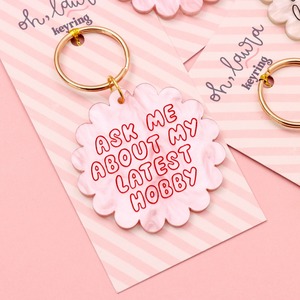 Stationery And Fun Stuff: Oh, Laura Acrylic keyring - ask me about my latest hobby