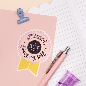 Stationery And Fun Stuff: Vinyl sticker - stressed but doing my best