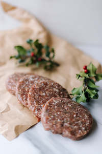 Small Goods: Holly Beef and Bacon Patties