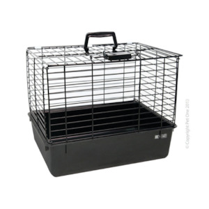 Pet One Vet Cat Carry Cage 42x35x30cm Wire Top Hollywood Fish Farm Online