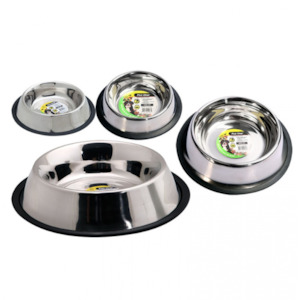 Products: Pet One Anti-Skid Anti-Tip Stainless Steel Bowl Hollywood Fish Farm Online