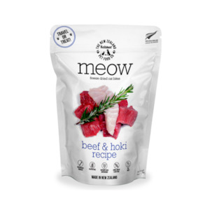 Products: Meow Beef & Hoki 50g Hollywood Fish Farm Online