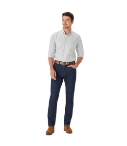 Regular Oxford Shirt - Navy White