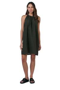 Naturals: Linen Dress - Licorice