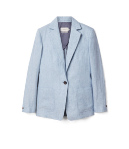 Strahan Linen Blazer - Light Blue