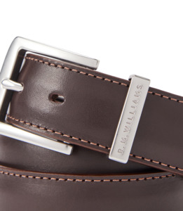 R M Williams 1: Howe Stitched Belt - Chestnut