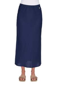 Womens Priscilla Linen Skirt - Navy