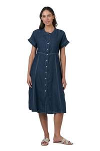 Naturals S26: Linen Dress - Poseidon