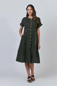 Naturals S26: Linen Dress - Licorice