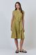Linen  Dress Button Thru - Bamboo