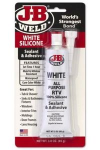 Abrasives & Adhesives: SILICONE WHITE ALL PRPS.RTV 85gr TUBE ''JB