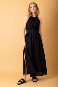 AMAYA Dasha Maxi Dress BlackEmb