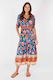 RUBYYAYA Mex Flower Dress BlueRed