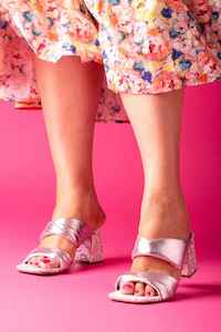 Shoes: HEY MON Crystal Snake Heel Wh/Sil