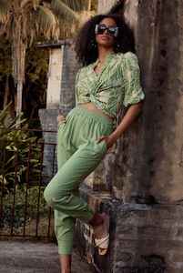 Once Was: ONCE WAS Tulum Jogger Palm