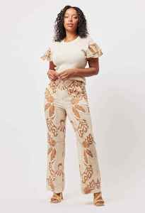 Once Was: ONCE WAS Flores Flared Pants Arena