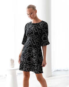 White Closet: WHITE CLOSET Ellin Dress Black