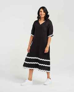 Sale: BLACKSTONE Ric Rac Dress Black