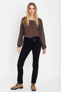 Pulz Jeans: PULZ Emma HW Straight Jeans Black