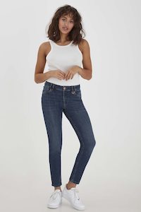 Pulz Jeans: PULZ Anna MidW Skinny Jeans Denim