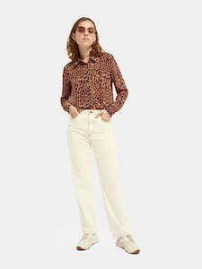 Scotch Soda: S&SODA HR Straight Fit Pants Cream