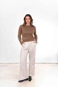 Bella: BELLA Lurex PuffSl Pullover Gold