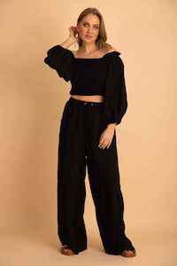 Amaya: AMAYA Roxie Pants Black