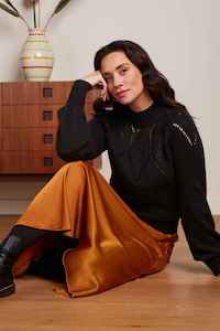 Skirts: KING LOUIE Bibi Star Satin Skirt MOra