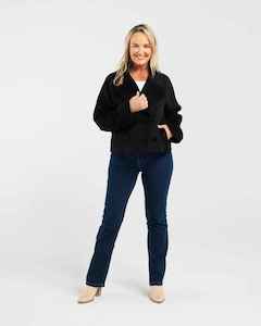 Jackets: BLACKSTONE Kate Crop Pea Coat Black