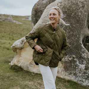 MOKE Talei Quilt Bomber Loden