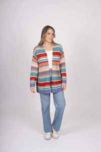 FIELDS Mohair MStripe Cardy Multi