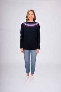 Bella: BELLA Fairisle Pullover NavyCo
