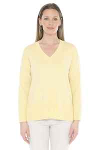 Jump: JUMP VNeck Rib Pullover Lemon
