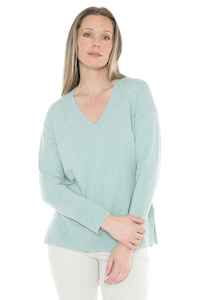 Jump: JUMP VNeck Rib Pullover SeaglassM