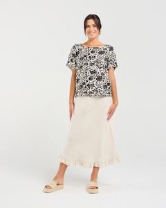 Skirts: BLACKSTONE Carine Frill Skirt SSand