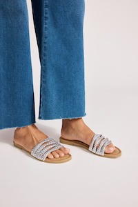 eb&ive Miramar Plaited Sandal Silver