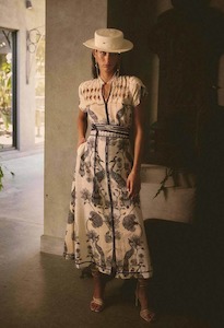 ONCE WAS Xanthia Dress ImpStone