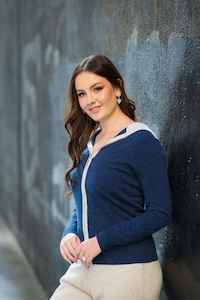 Bridge Lord: B&L Hoodie Zip Contrast DenimCloud