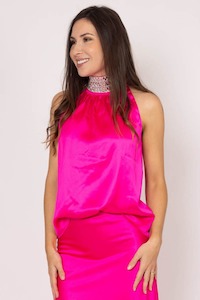 Augustine: AUGUSTINE Nerissa Diam Top HotPink