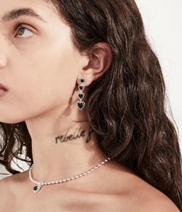 Our Full Range: SGC Love Claw Eternity Earrings Black Onyx