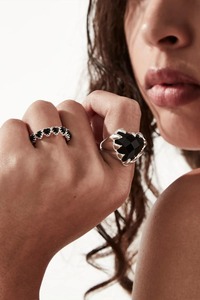Our Full Range: SGC Love Claw Eternity Ring Black Onyx