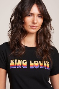 Tops: KING LOUIE Logo Placement Tee Black