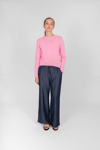 Knitwear: B&L Curved Hem Cardy BabyPink