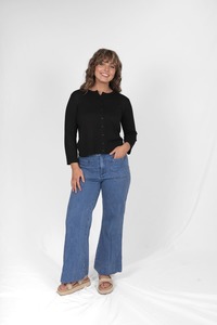 Knitwear: BELLA Sparkle Cardy Black